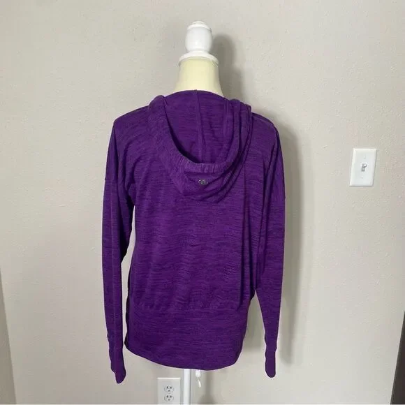 Athleta Heathered Purple Full Zip Hoodie W/ Thumbholes Women's Size Small - Picture 11 of 16